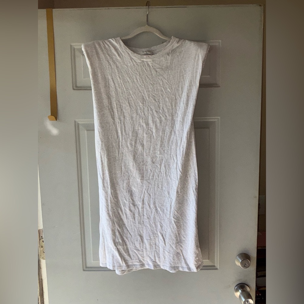 Babaton oatmeal gray muscle tee shirt dress size M